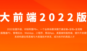 体系课-大前端2022版|价值4380元|重磅首发|完结无秘