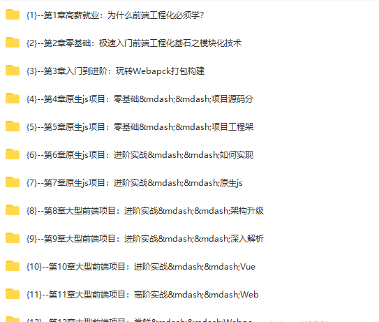 体系课-吃透前端工程化，大厂级实战项目以战带|价值1680元|完结无秘24章