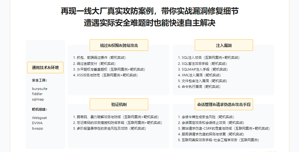 Web 安全实战宝典 系统学习网络安全核心技能|11章完结无秘