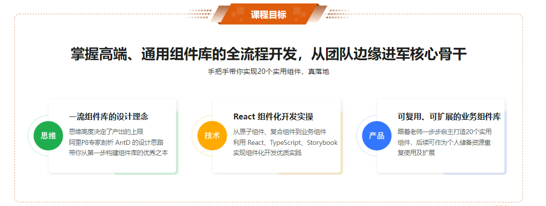 高级前端进阶必修，自主打造高扩展的业务组件库|完结无秘