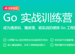 JK-Go实战训练营0期|价值5999元|2022年|重磅首发|包更新|无秘13周