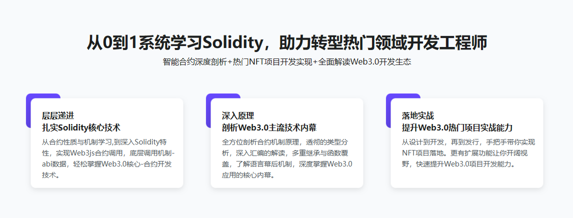 Web3.0热门领域NFT项目实战无密完结