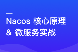 Nacos 核心原理解读+高性能微服务系统实战完结无密