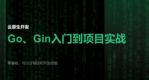 【云原生开发】Go和Gin入门到脚手架项目实战