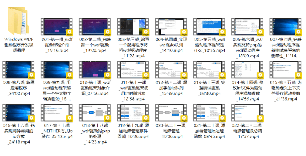 Windows WDF驱动程序开发视频课程(框架)