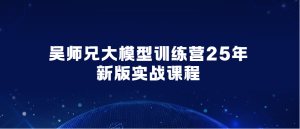 吴师兄大模型训练营25年新版实战课程