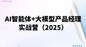 AI智能体+大模型产品经理实战营（2025）