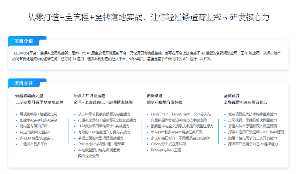 AI Agent全栈开发工程师|2025完结