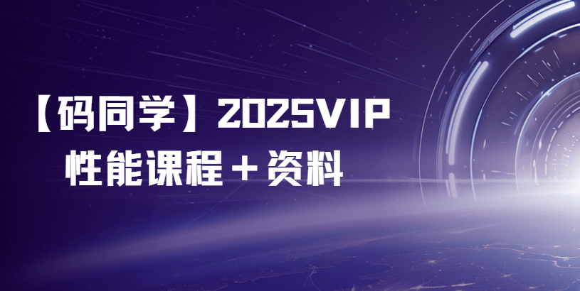 【码同学】2025VIP性能测试课程+资料