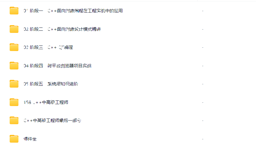 体系课-C++中高级工程师|完整