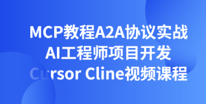 MCP教程A2A协议实战AI工程师项目开发Cursor Cline视频课程