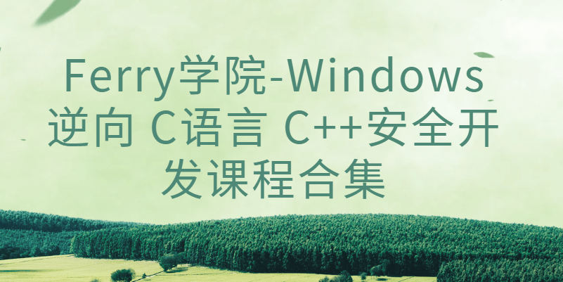 Ferry学院-Windows逆向 C语言 C++安全开发课程合集
